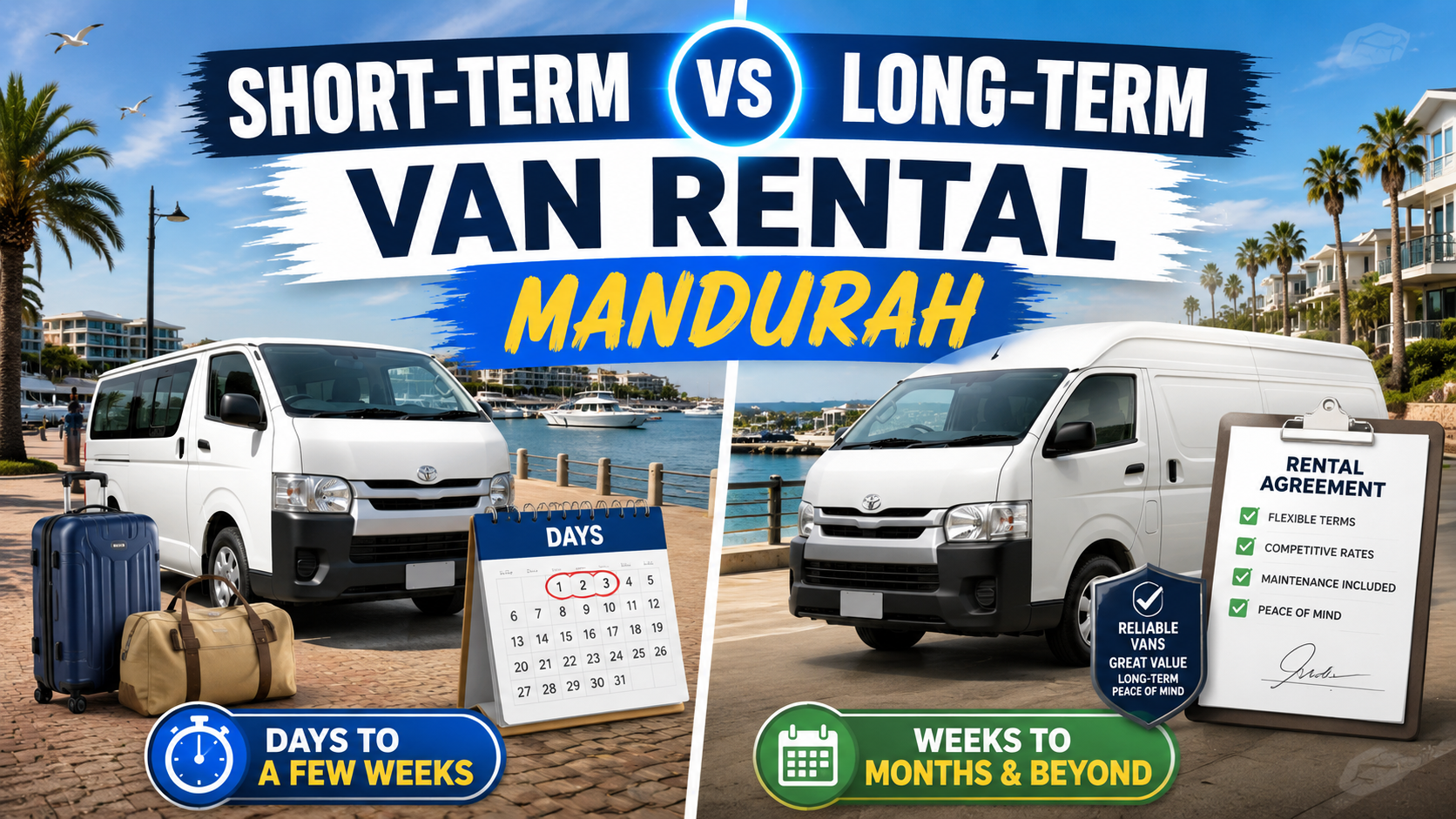 Short-Term vs Long-Term Van Rental Mandurah